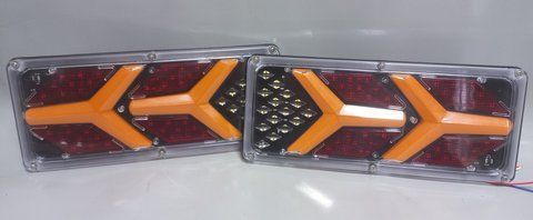 Ліхтар LED задній 12-24v до Автомобільної техніки, вантажівок, 33х13см (Поворотник, що біжить) 4091 фото