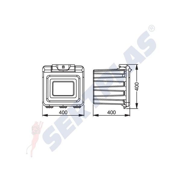 Ящик для інструмента ЗІП вантажний пластиковий 395X425X410 (скриня) 50L 5507A фото