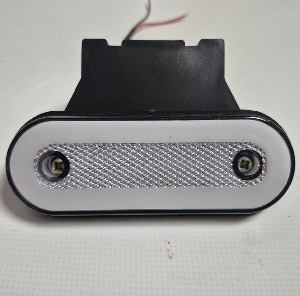 Ліхтар габаритний NEON 12/24 маркерний білий 120х45мм LED (AutoLight) 397707 фото