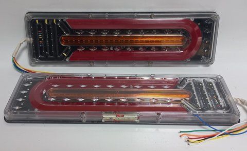 Ліхтар LED задній 12-24v до Автомобільної техніки, вантажівок, 46х13см (Поворотник, що біжить) 4089 фото