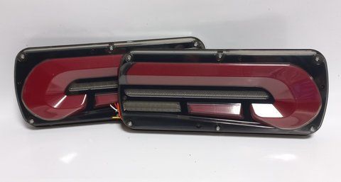 Ліхтар LED задній 12-24v до Автомобільної техніки, вантажівок, 33х13см (Поворотник, що біжить) 3177 фото