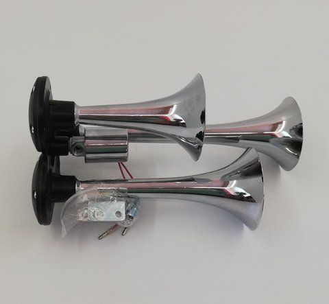 Сигнал воздушный 3-дудки металл 165/230/295мм 12/24V SL-1007 фото