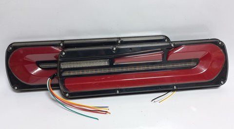 Ліхтар LED задній 12-24v до Автомобільної техніки, вантажівок, 46х13см (Поворотник, що біжить) 3178 фото