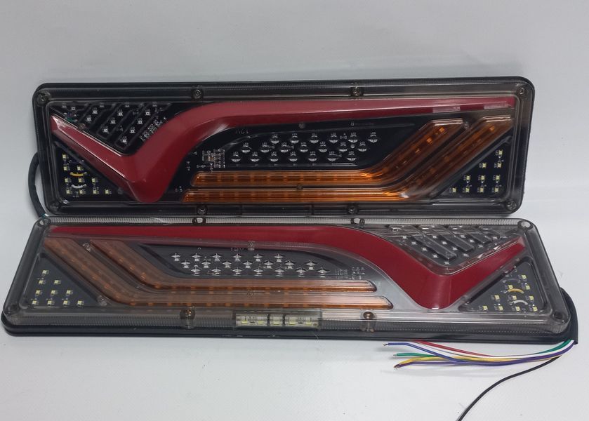 Ліхтар LED задній 12-24v до Автомобільної техніки, вантажівок, 46х13 см (Бігаючий поворотник) Ferrari 2828 фото