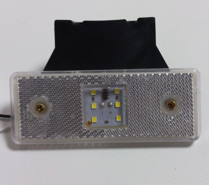 Ліхтар габаритний 12/24 маркерний білий110*45мм LED (AutoLight) 397732 фото