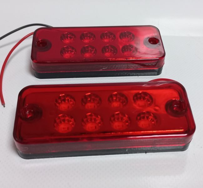 Ліхтар габаритний 12/24 маркерний червоний 100*40мм LED (AutoLight) 365863 фото