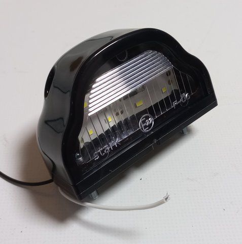 Ліхтар підсвічування номера на причіп LED 12/24 Чорний 412138 фото