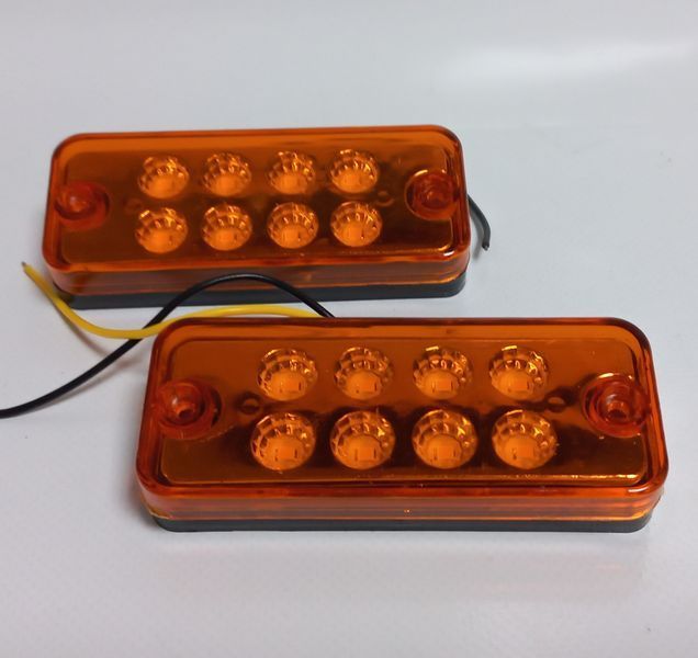Фонарь габаритный 12/24 маркерный желтый 100*40мм LED (AutoLight) 365864 фото