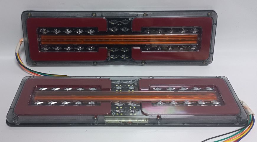 Ліхтар LED задній 12-24v до Автомобільної техніки, вантажівок, 46х13см (Поворотник, що біжить) 5090 фото