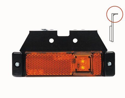 Ліхтар боковий габаритний діод LED жовтий з кронштейном M720306 LD128 YP-140Y B фото