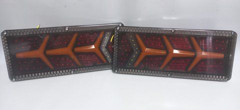 Ліхтар LED задній 12-24v до Автомобільної техніки, вантажівок, 33х13см (Поворотник, що біжить) 5085 фото